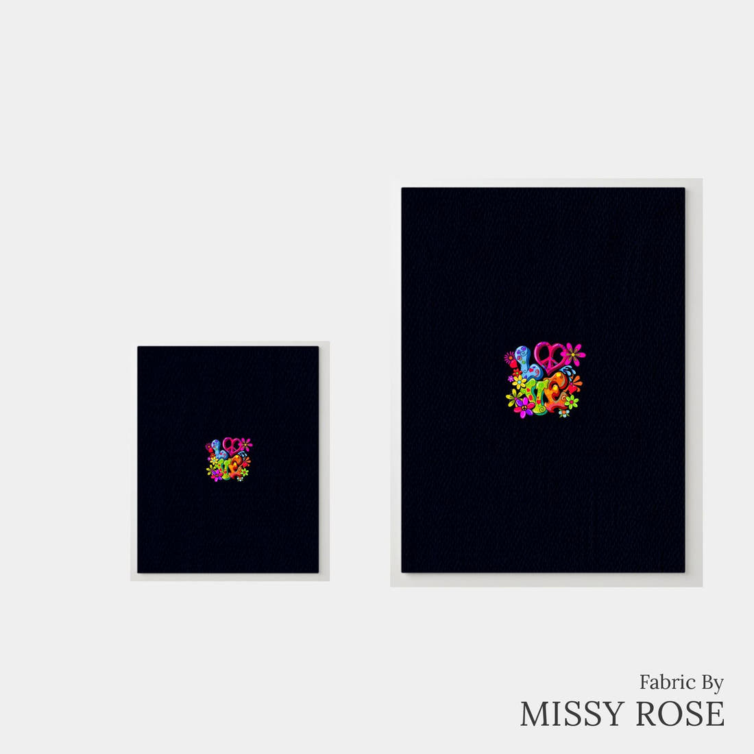 Design 1 Retro Panel – universal and adult panel sizes side by side | Fabric by Missy Rose