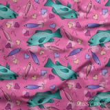 Design 1007 - Pink Fish Fabric