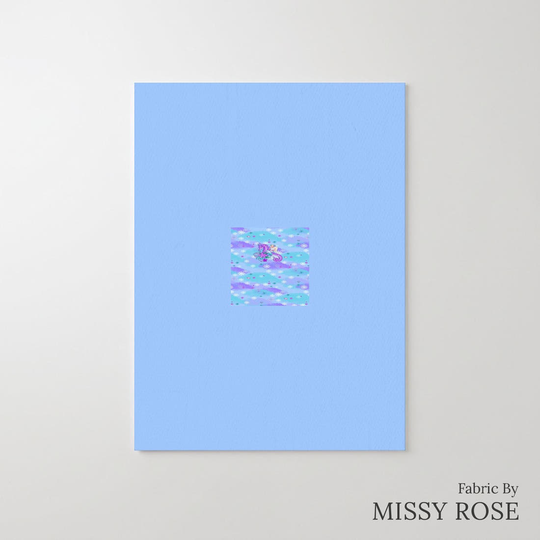 Design 1010 Mermaid Panel – printed fabric panel with centred picture, custom printed to order | Fabric by Missy Rose