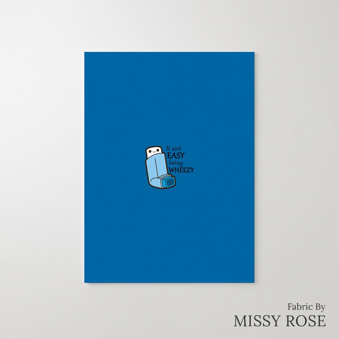 Design 1014 Striped Asthma Panel – printed fabric panel with centred picture, custom printed to order | Fabric by Missy Rose