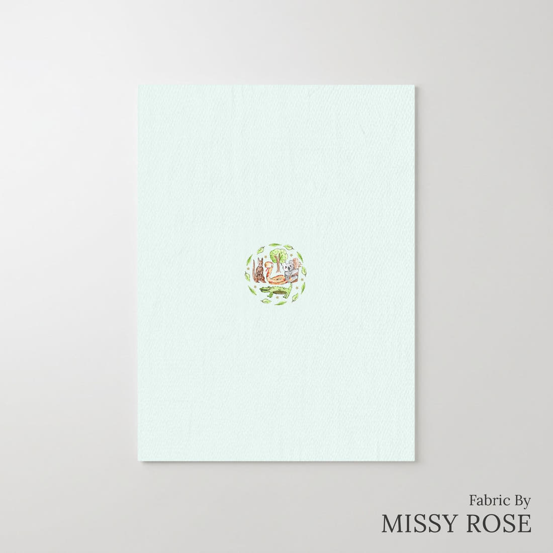 Design 102 Cute Animals Panel – printed fabric panel with centred picture, custom printed to order | Fabric by Missy Rose