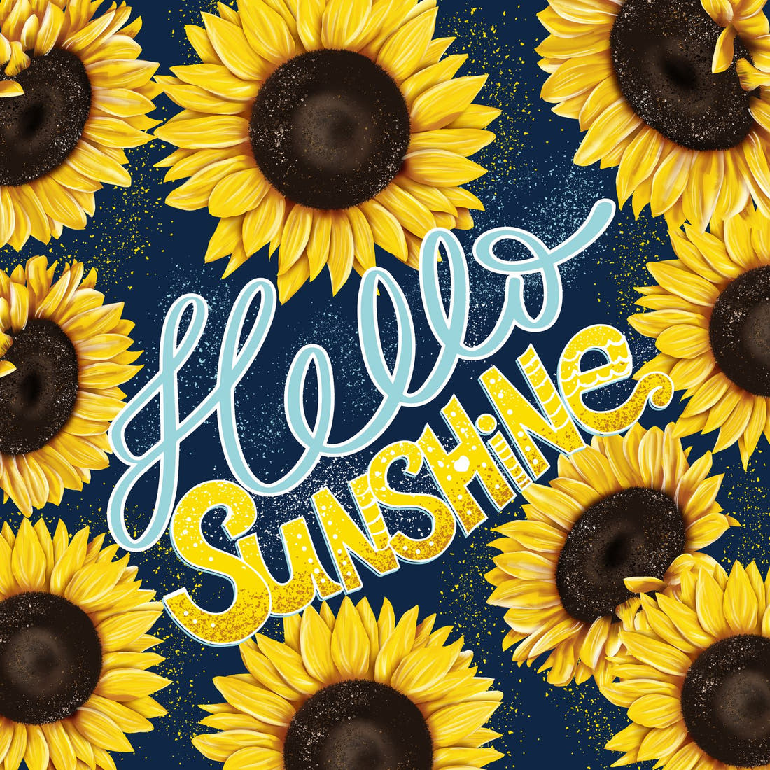 Design 1022 Sunflower Panel – full artwork close-up of the printed picture | Fabric by Missy Rose