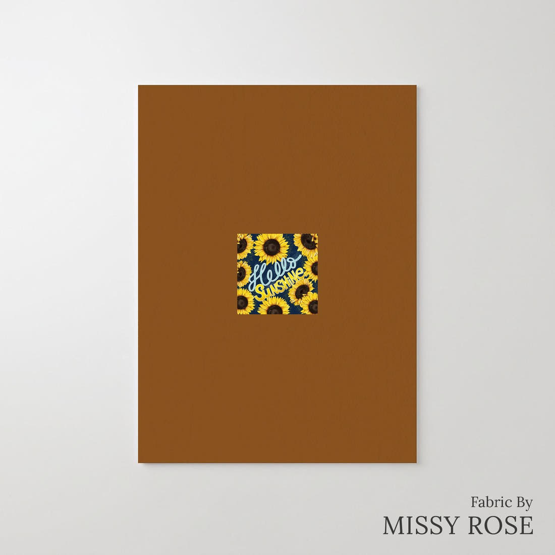 Design 1022 Sunflower Panel – printed fabric panel with centred picture, custom printed to order | Fabric by Missy Rose