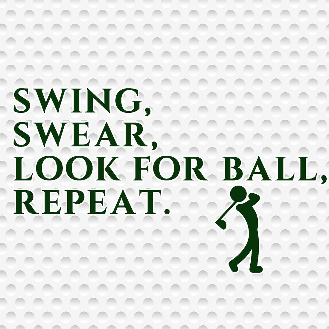 Design 1027 Golf Panel – full artwork close-up of the printed picture | Fabric by Missy Rose