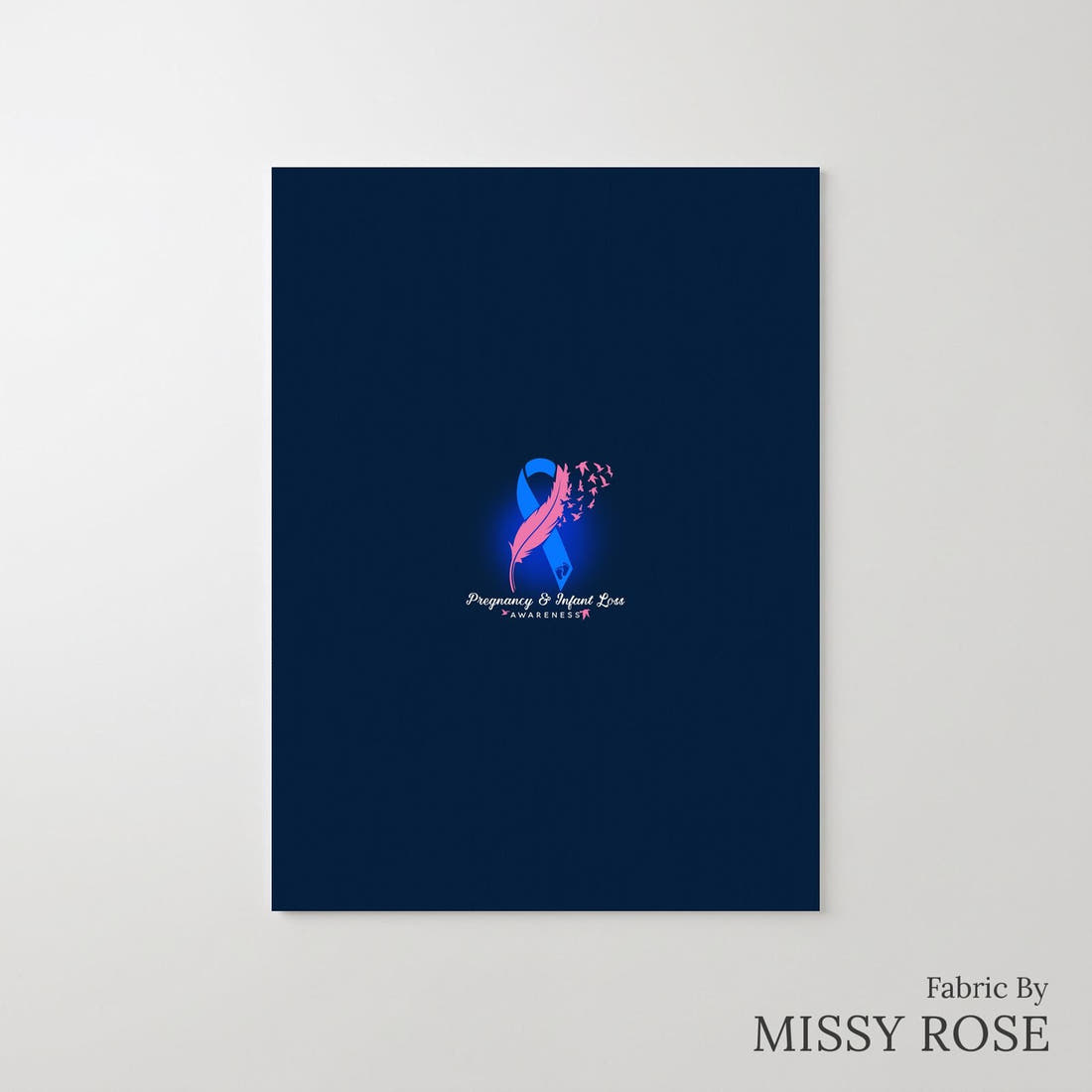 Design 1029 Awareness Panel – printed fabric panel with centred picture, custom printed to order | Fabric by Missy Rose