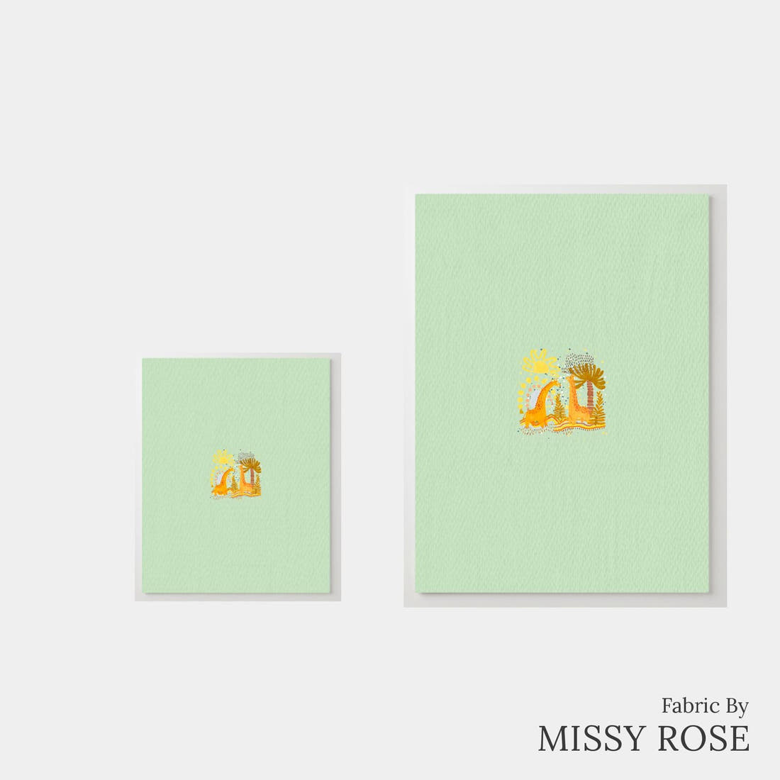 Design 103 Giraffe Panel – universal and adult panel sizes side by side | Fabric by Missy Rose
