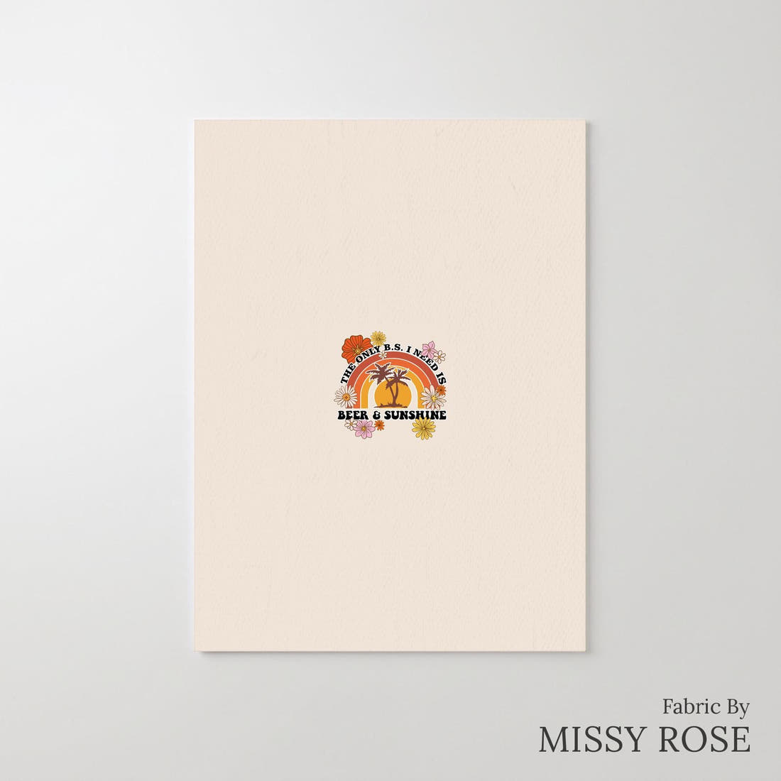 Design 1030 Retro Panel – printed fabric panel with centred picture, custom printed to order | Fabric by Missy Rose