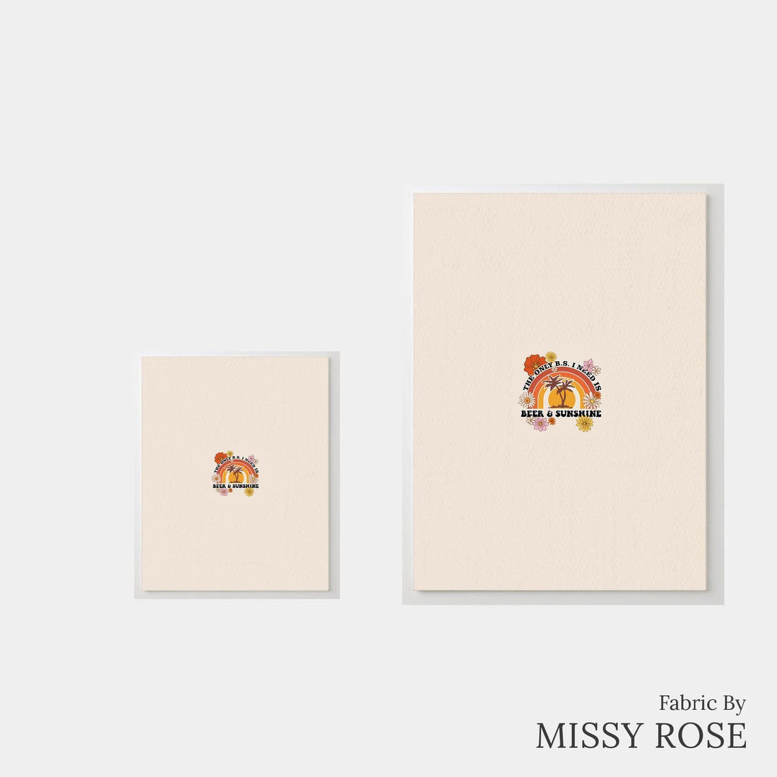 Design 1030 Retro Panel – universal and adult panel sizes side by side | Fabric by Missy Rose