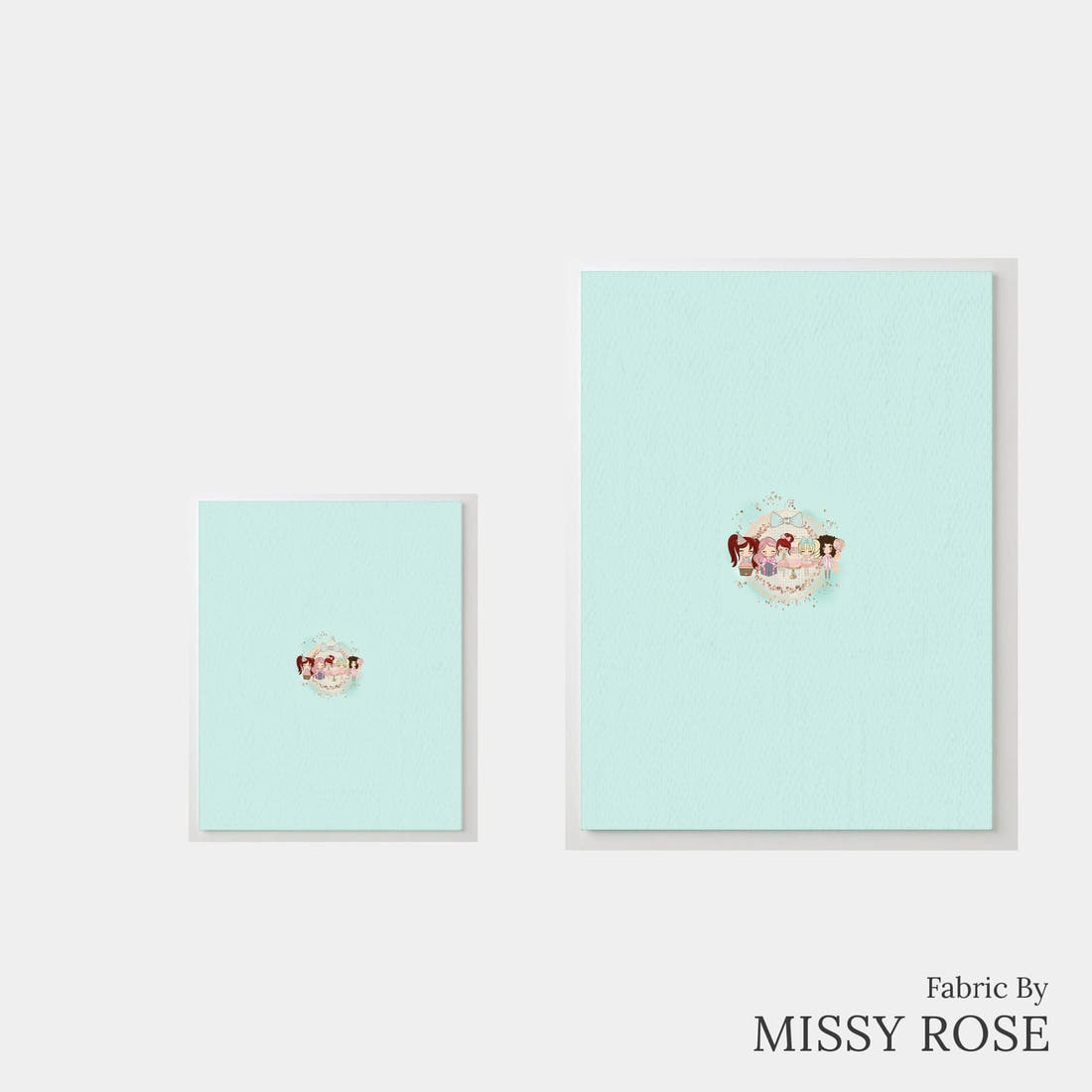Design 1031 Cute Peeps Panel – universal and adult panel sizes side by side | Fabric by Missy Rose