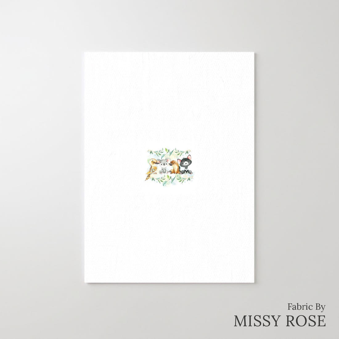 Design 1032 Aussie Babies Panel – printed fabric panel with centred picture, custom printed to order | Fabric by Missy Rose