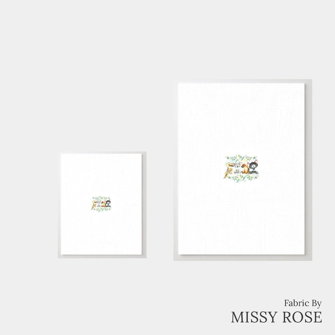 Design 1032 Aussie Babies Panel – universal and adult panel sizes side by side | Fabric by Missy Rose