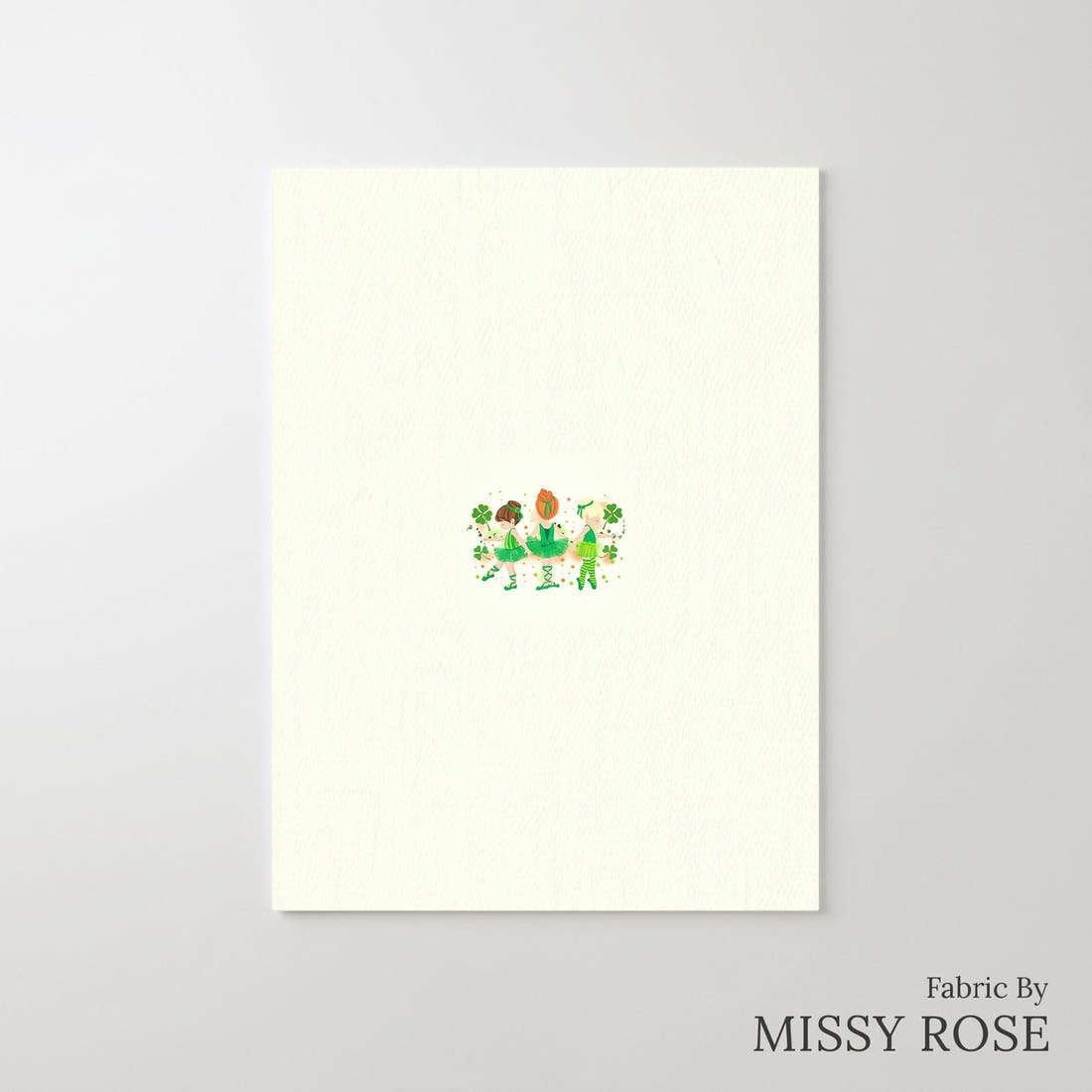 Design 1033 Irish Dance Panel – printed fabric panel with centred picture, custom printed to order | Fabric by Missy Rose