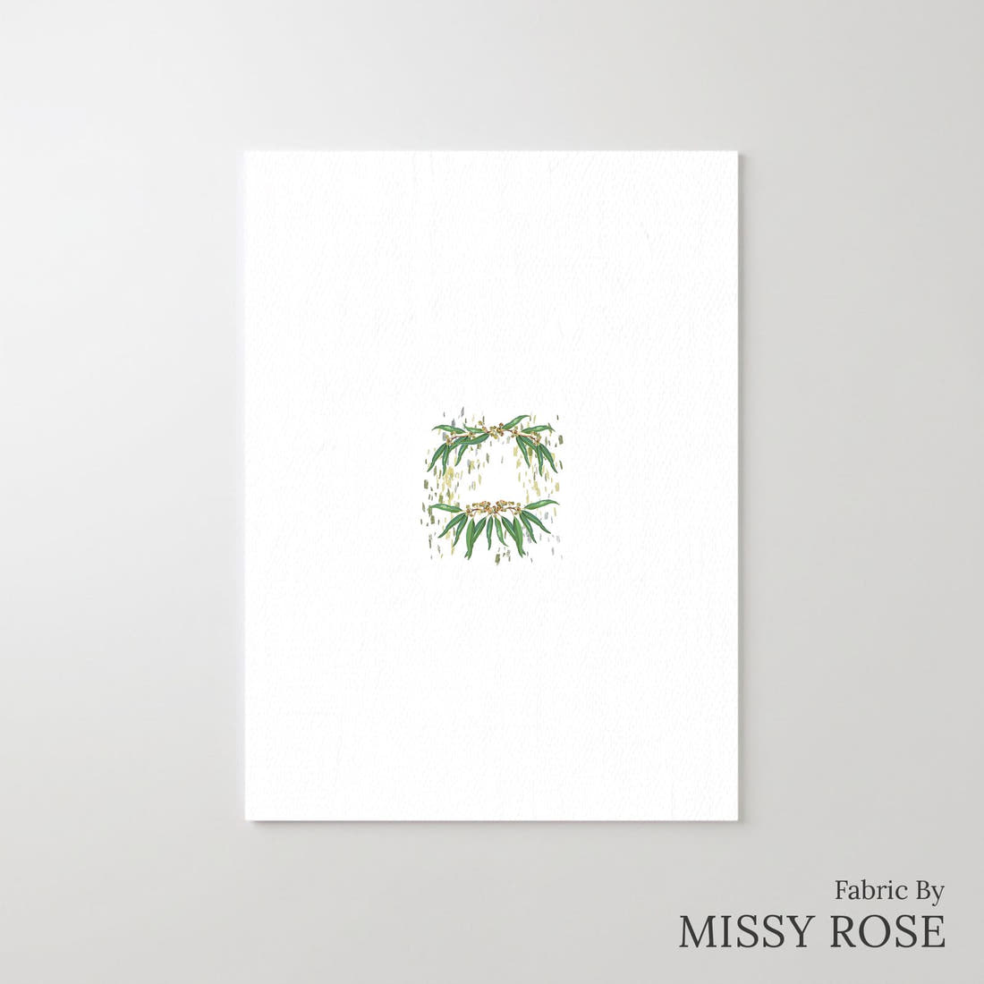 Design 1035 Eucalyptus Panel – printed fabric panel with centred picture, custom printed to order | Fabric by Missy Rose