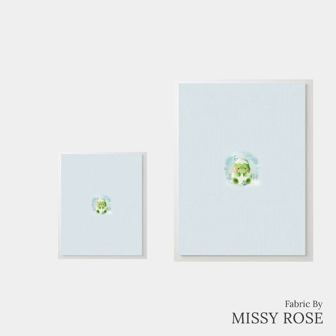 Design 1039 Baby Dino Panel – universal and adult panel sizes side by side | Fabric by Missy Rose