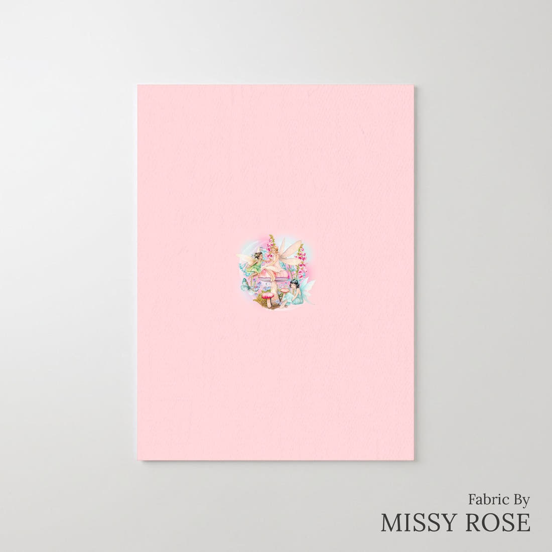 Design 1046 Whimsical Fairy Panel – printed fabric panel with centred picture, custom printed to order | Fabric by Missy Rose