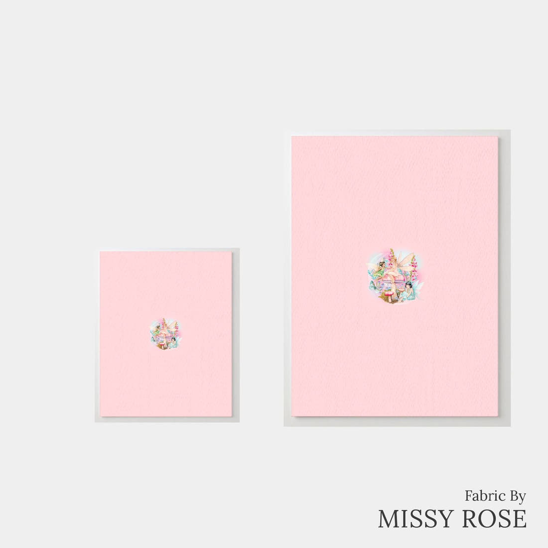 Design 1046 Whimsical Fairy Panel – universal and adult panel sizes side by side | Fabric by Missy Rose