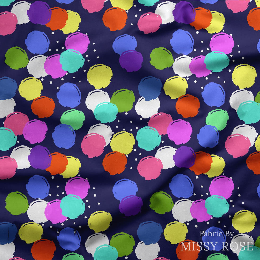 Design 1047 Geometric Fabric draped fabric mockup – custom printed fabric by the metre | Fabric by Missy Rose