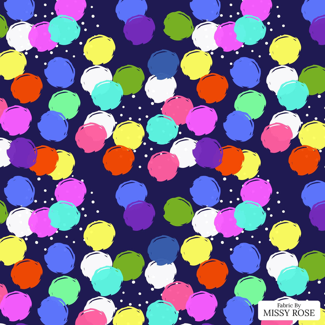 Design 1047 Geometric Fabric – flat view of the print, zoom in for detail | Fabric by Missy Rose