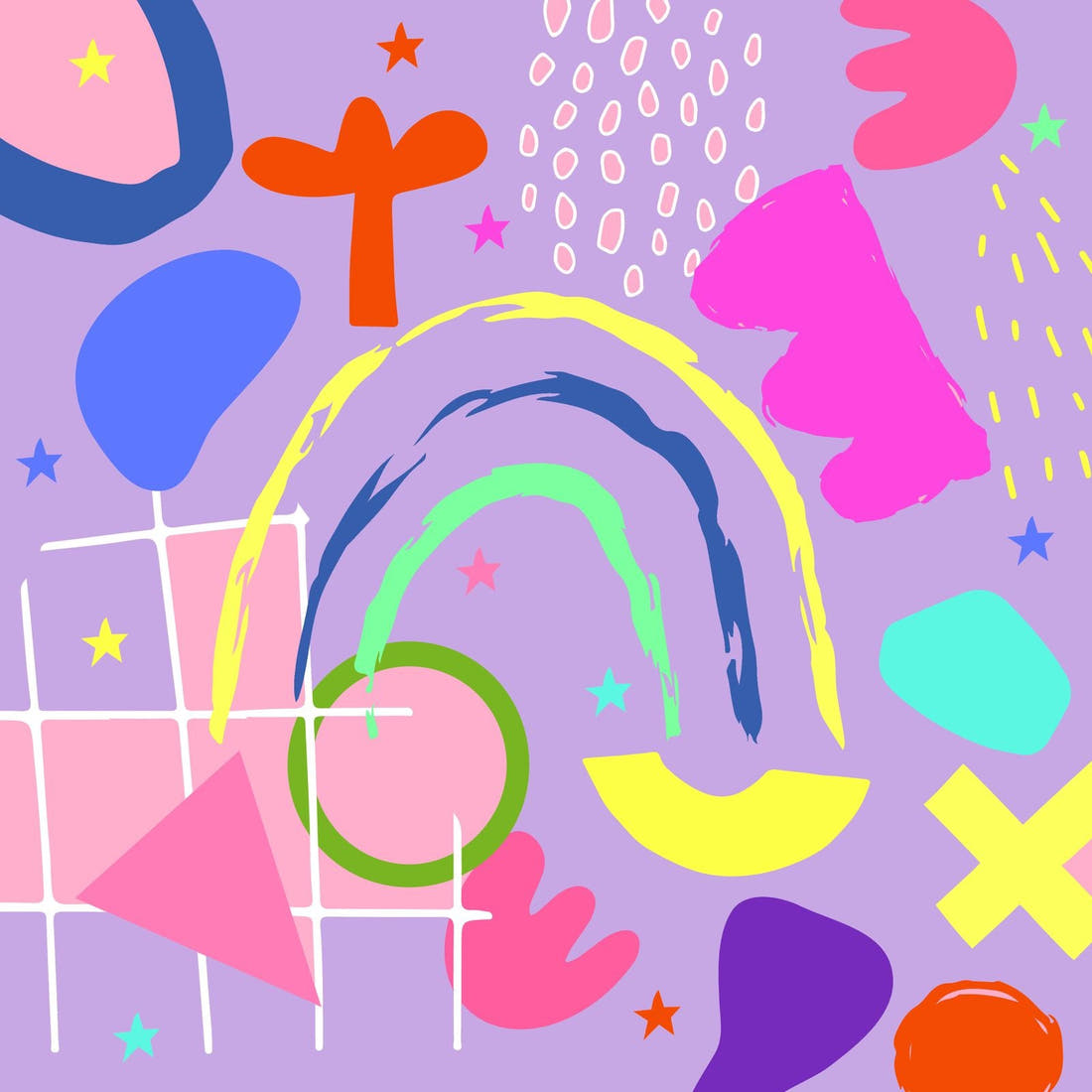 Design 1047 Geometric Panel – full artwork close-up of the printed picture | Fabric by Missy Rose