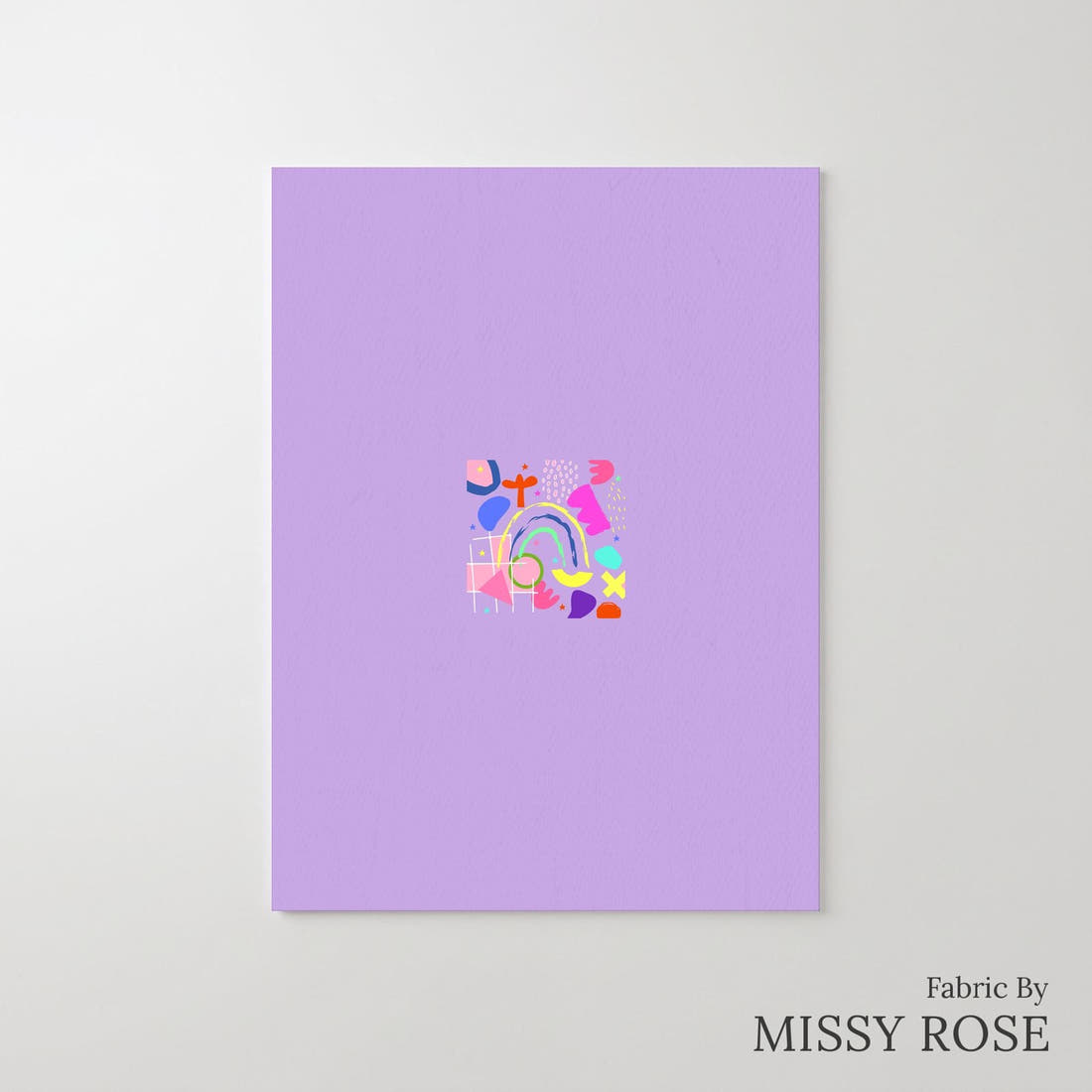 Design 1047 Geometric Panel – printed fabric panel with centred picture, custom printed to order | Fabric by Missy Rose