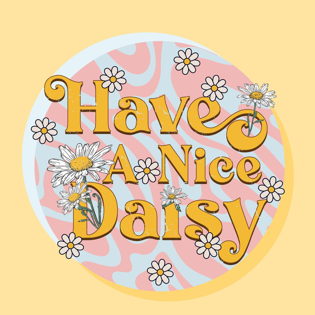 Design 1050 Daisy Panel – full artwork close-up of the printed picture | Fabric by Missy Rose