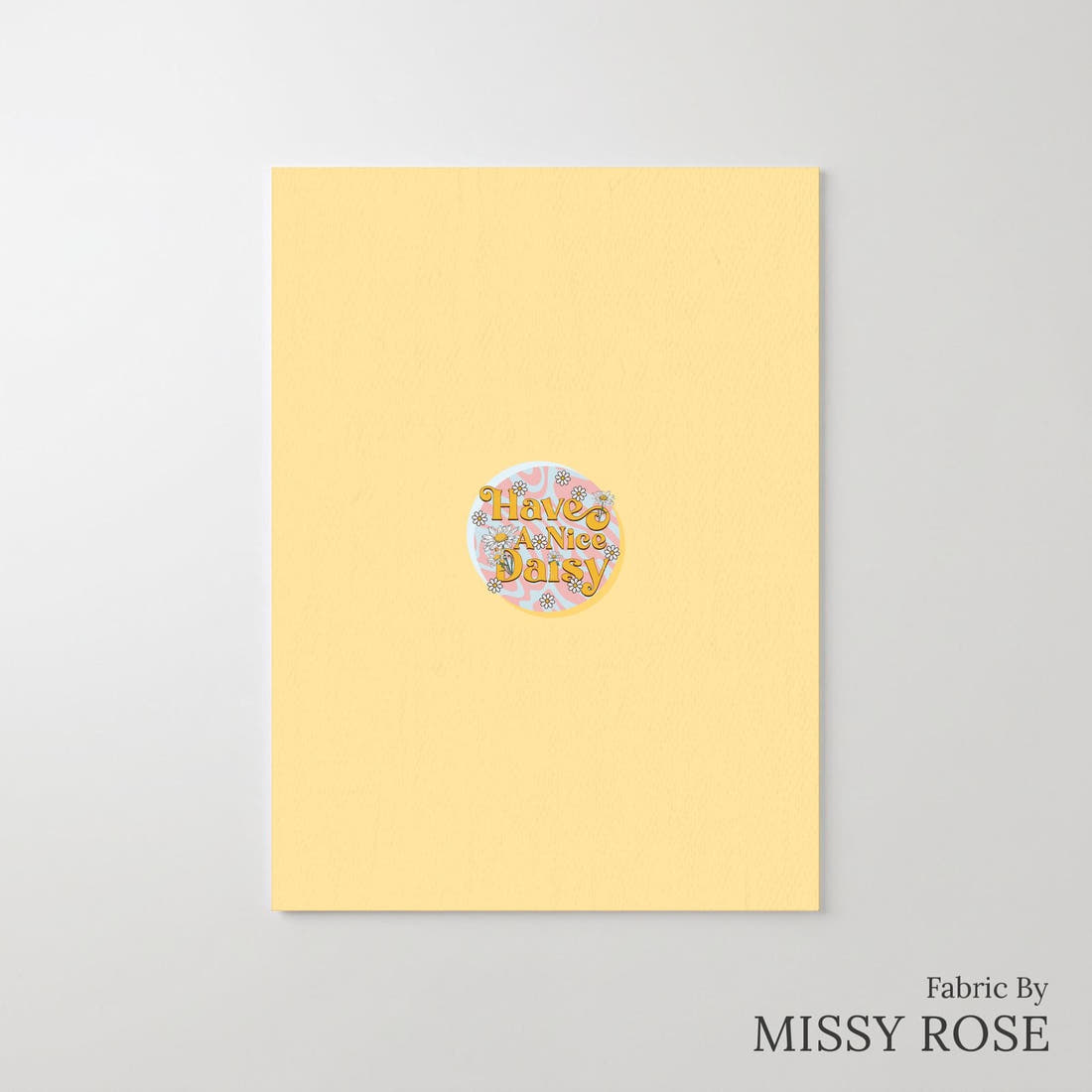 Design 1050 Daisy Panel – printed fabric panel with centred picture, custom printed to order | Fabric by Missy Rose