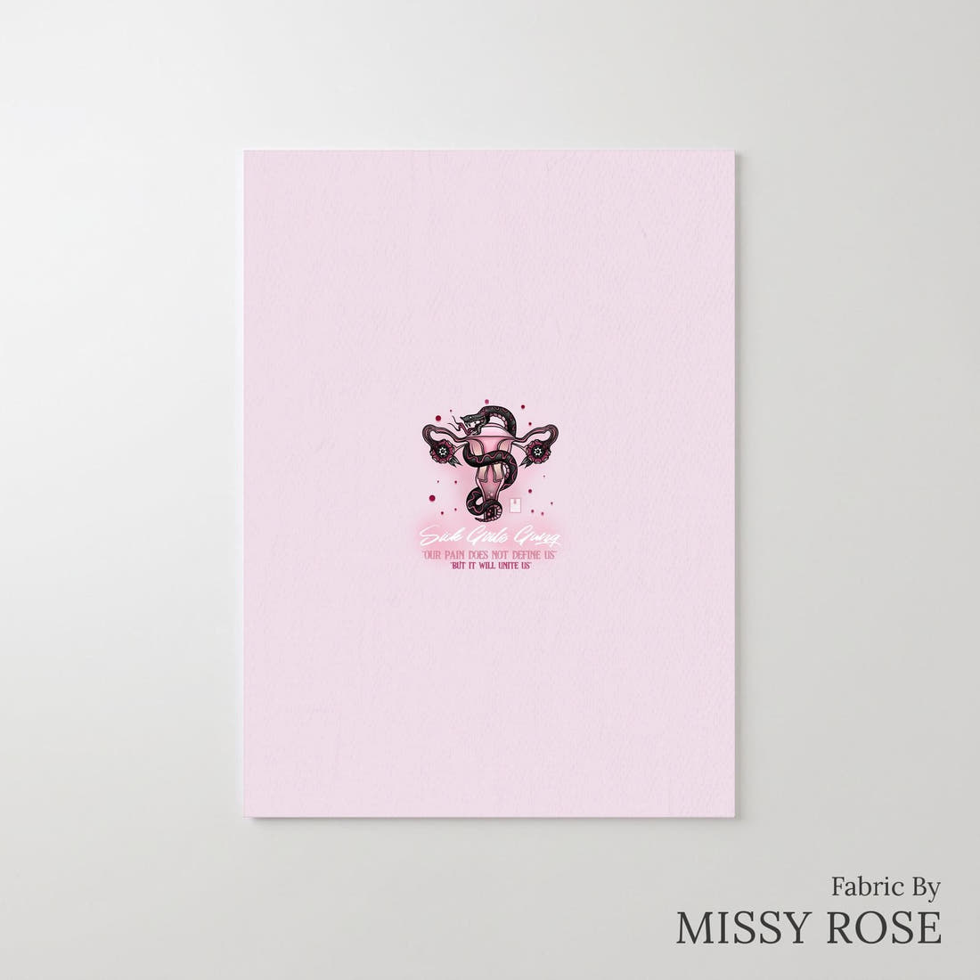 Design 1059 Endo Panel – printed fabric panel with centred picture, custom printed to order | Fabric by Missy Rose