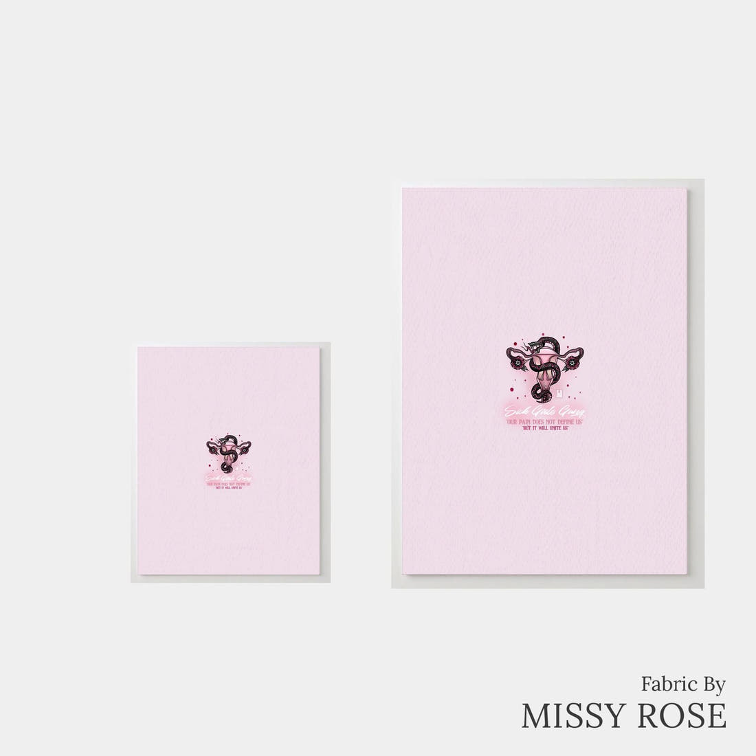 Design 1059 Endo Panel – universal and adult panel sizes side by side | Fabric by Missy Rose