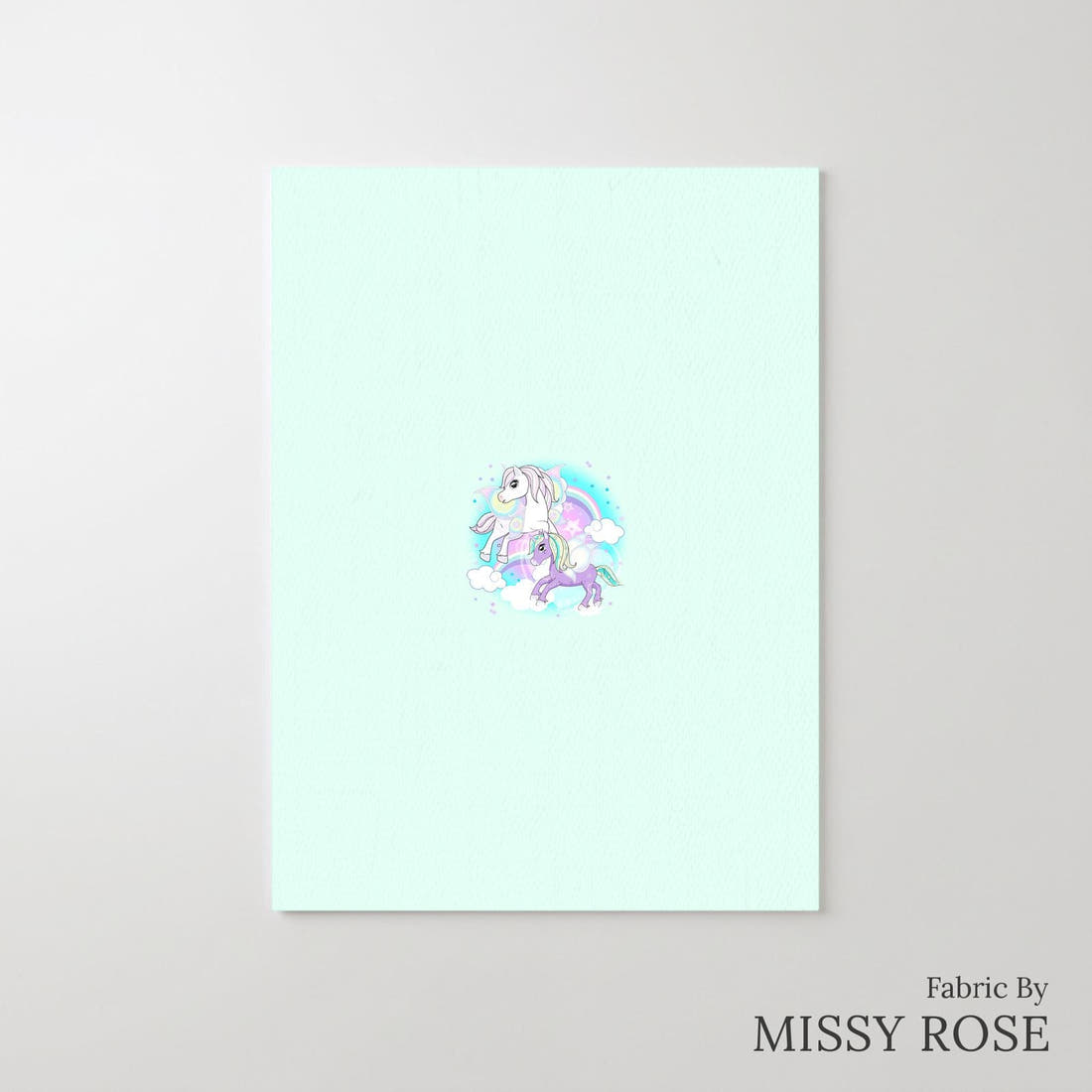 Design 1061 Unicorn Panel – printed fabric panel with centred picture, custom printed to order | Fabric by Missy Rose