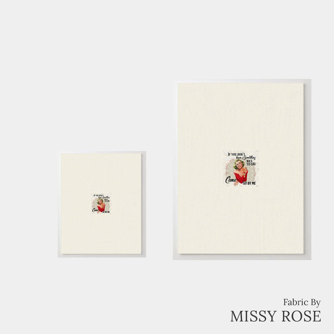 Design 1062 Funny Retro Panel – universal and adult panel sizes side by side | Fabric by Missy Rose