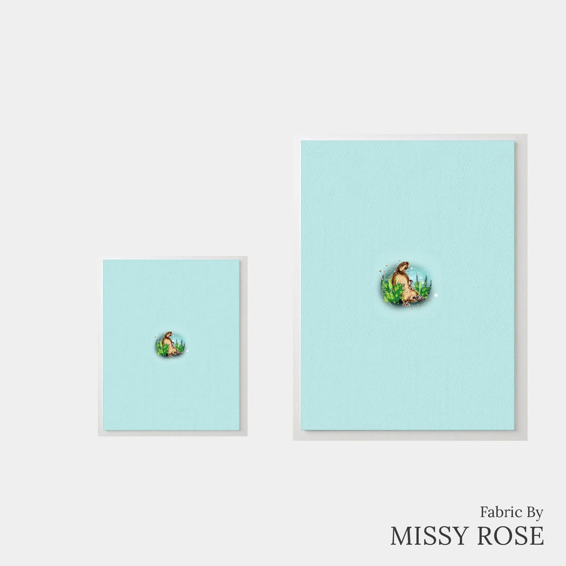 Design 1068 Platypus Panel – universal and adult panel sizes side by side | Fabric by Missy Rose