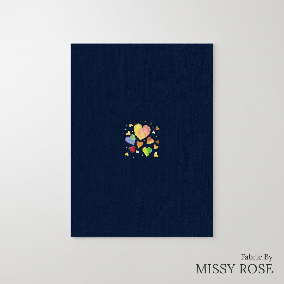 Design 107 Hearts Panel – printed fabric panel with centred picture, custom printed to order | Fabric by Missy Rose