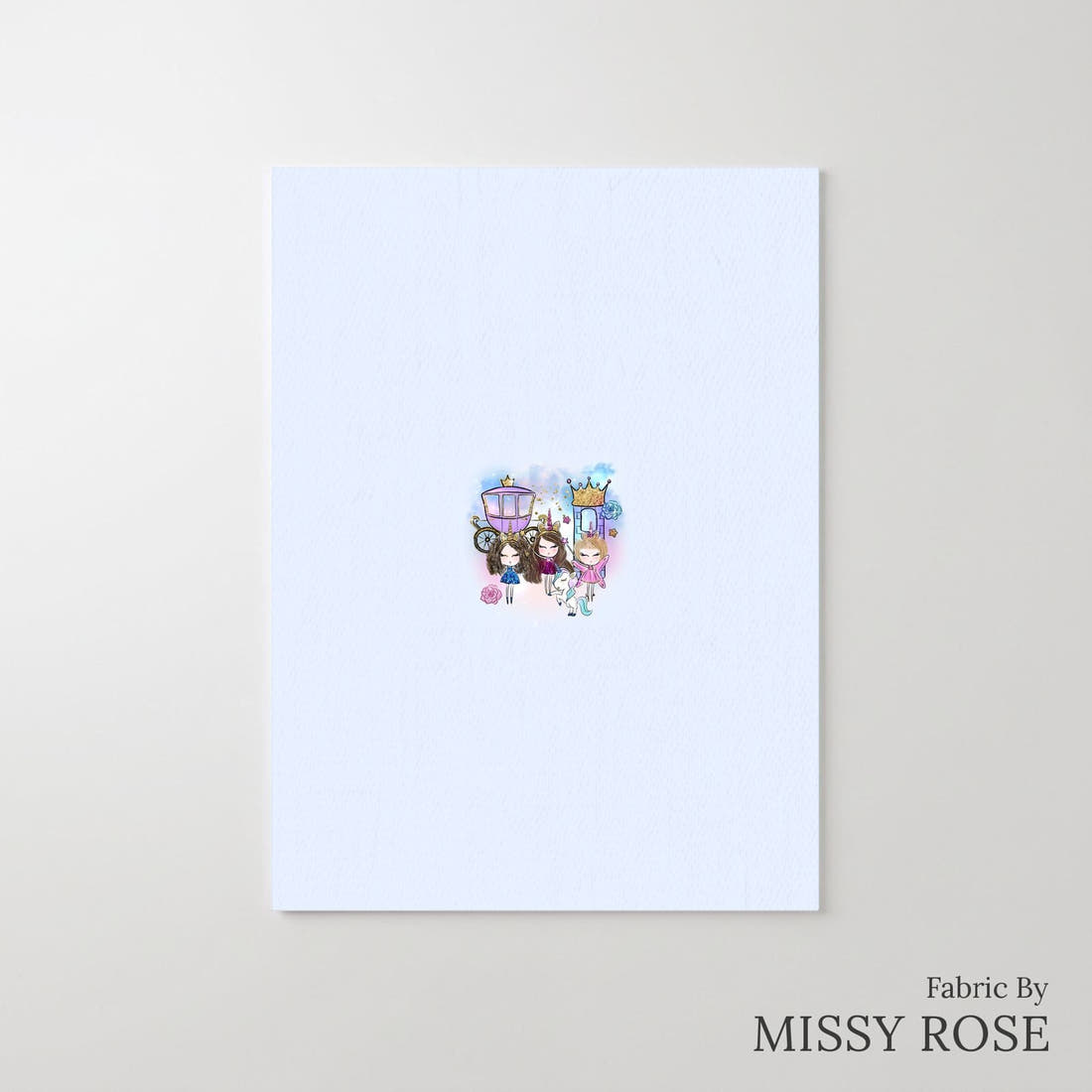 Design 1071 Unicorn Party Panel – printed fabric panel with centred picture, custom printed to order | Fabric by Missy Rose