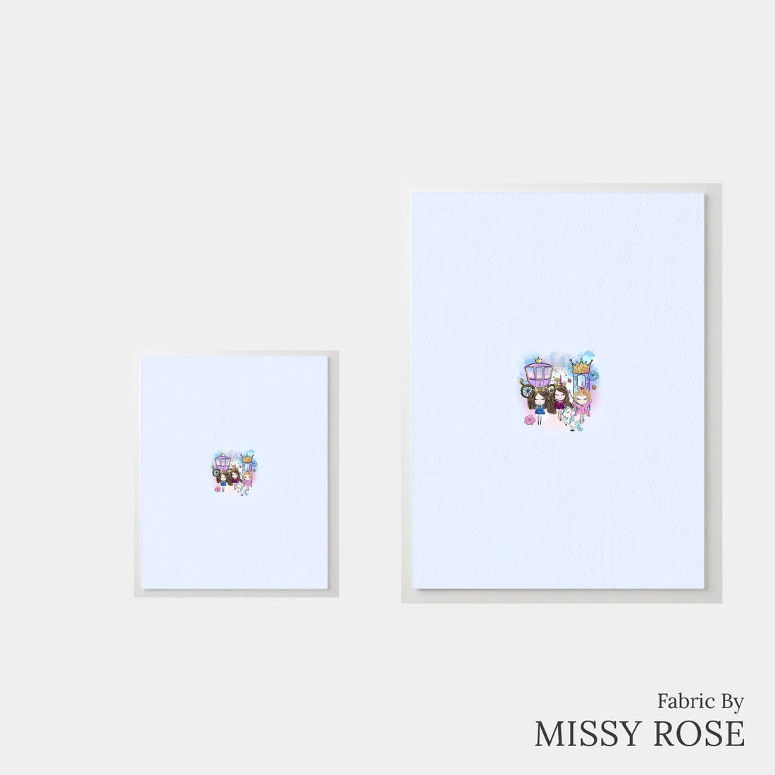 Design 1071 Unicorn Party Panel – universal and adult panel sizes side by side | Fabric by Missy Rose