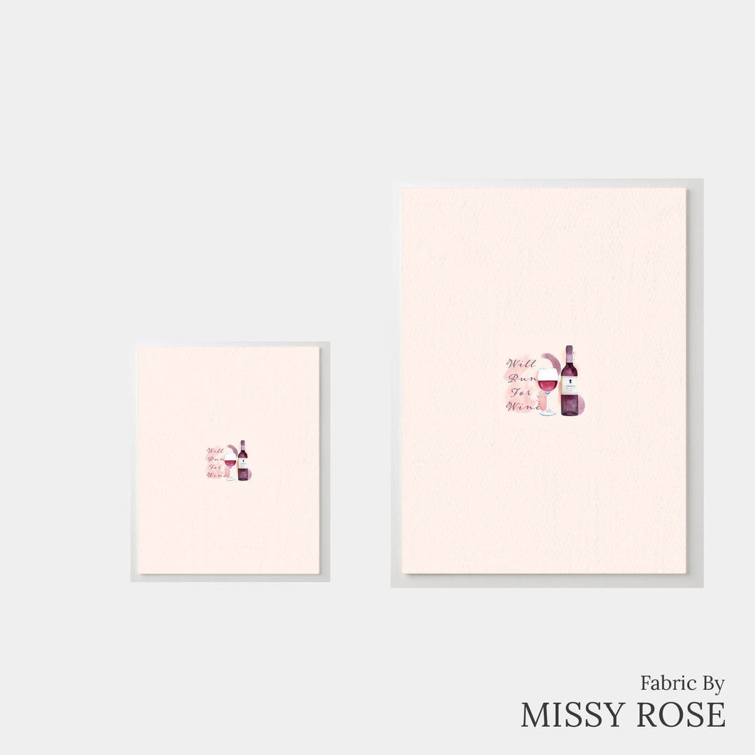 Design 1074 Wine Panel – universal and adult panel sizes side by side | Fabric by Missy Rose