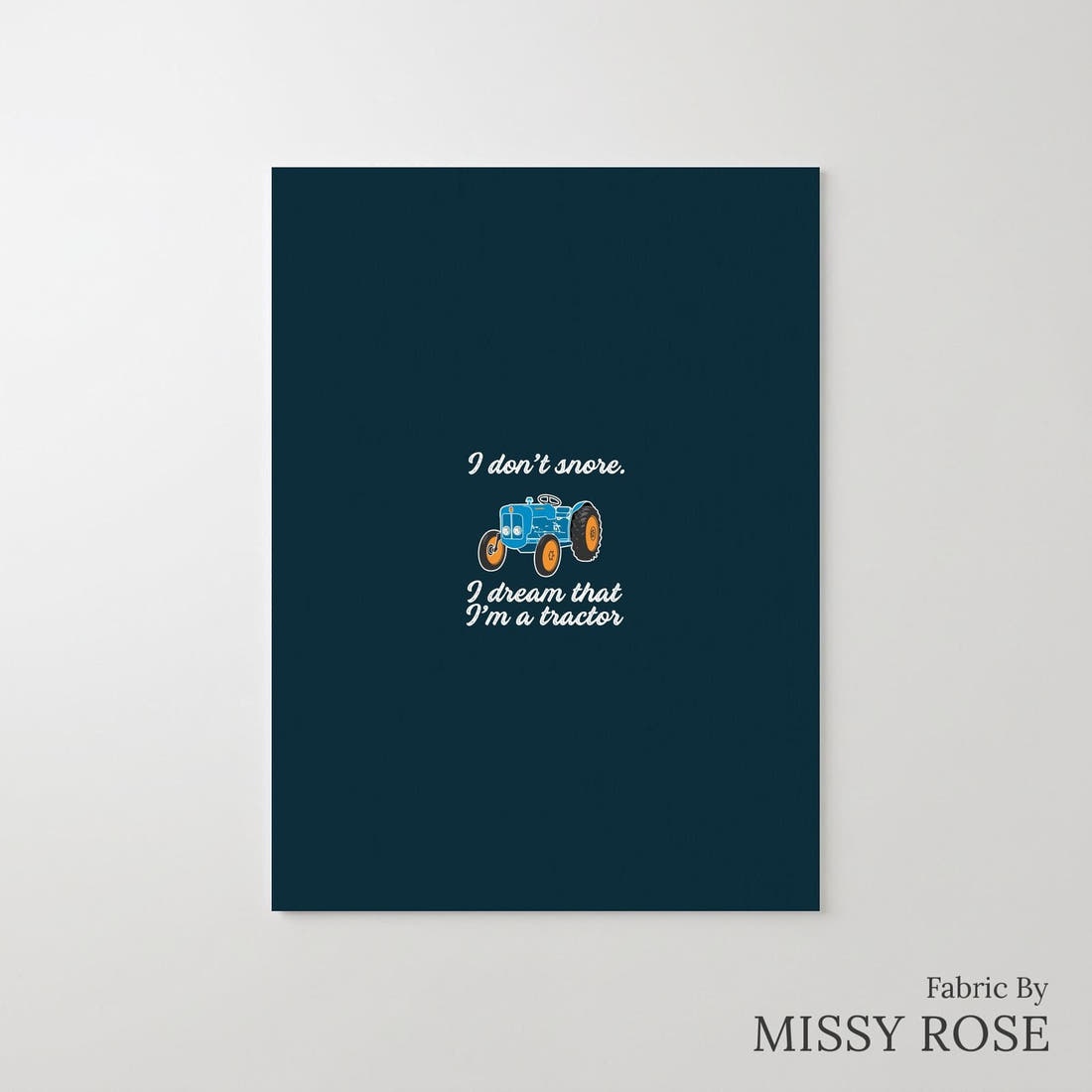 Design 1080 Tractor Panel – printed fabric panel with centred picture, custom printed to order | Fabric by Missy Rose