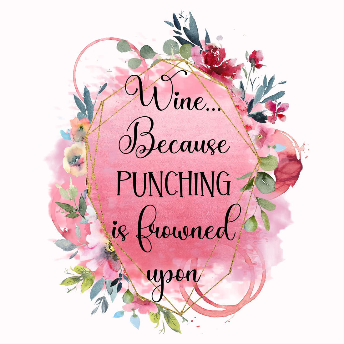Design 1081 Funny Wine Panel – full artwork close-up of the printed picture | Fabric by Missy Rose