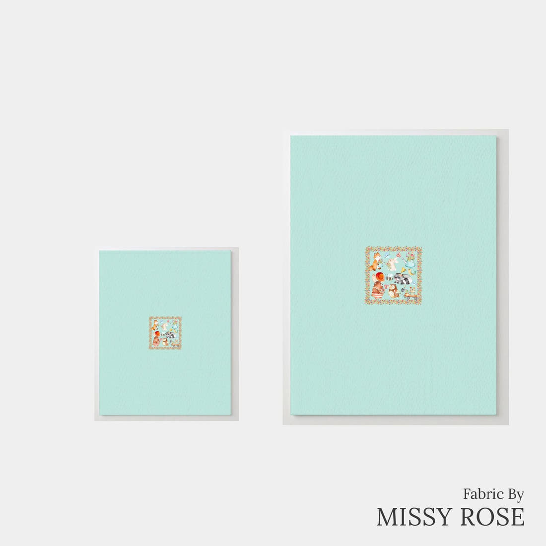 Design 1087 Spring Picnic Panel – universal and adult panel sizes side by side | Fabric by Missy Rose