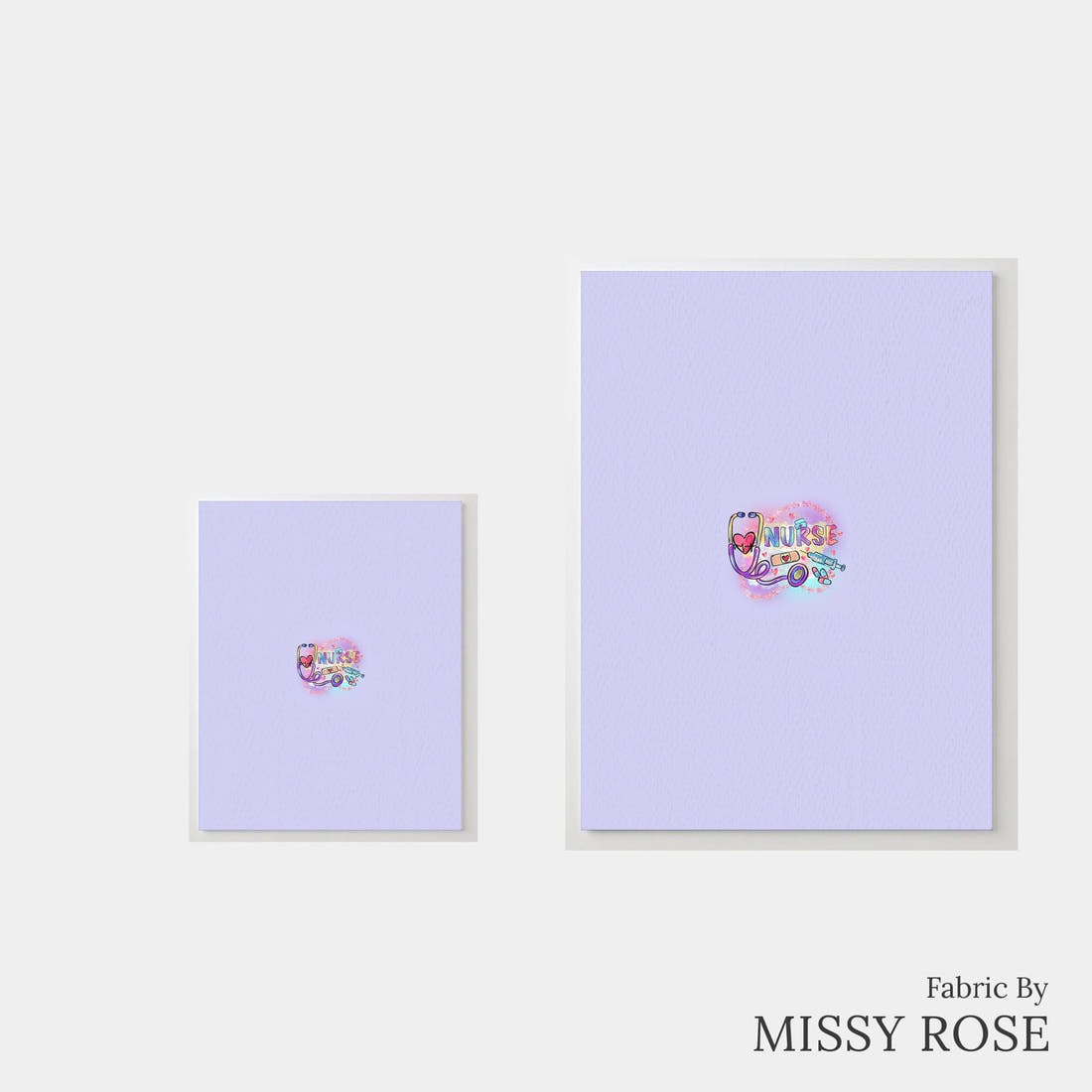 Design 1088 Nurse Panel – universal and adult panel sizes side by side | Fabric by Missy Rose