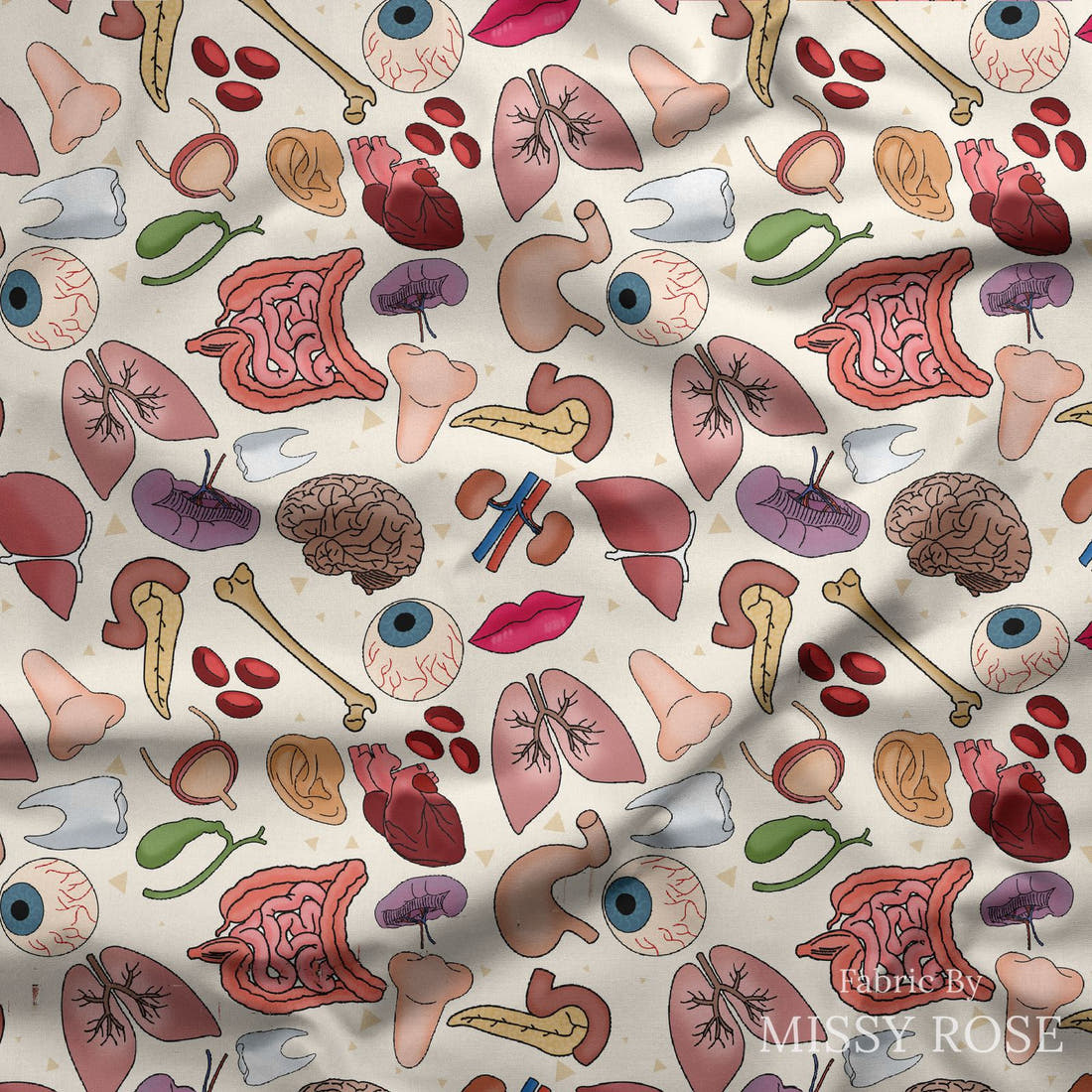 Design 1089 Organ Fabric draped fabric mockup – custom printed fabric by the metre | Fabric by Missy Rose