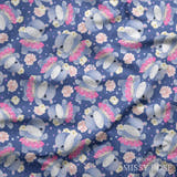 Design 109 - Blue Hippopotamus Fabric