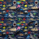 Design 1091 - Navy Sea Animals Fabric