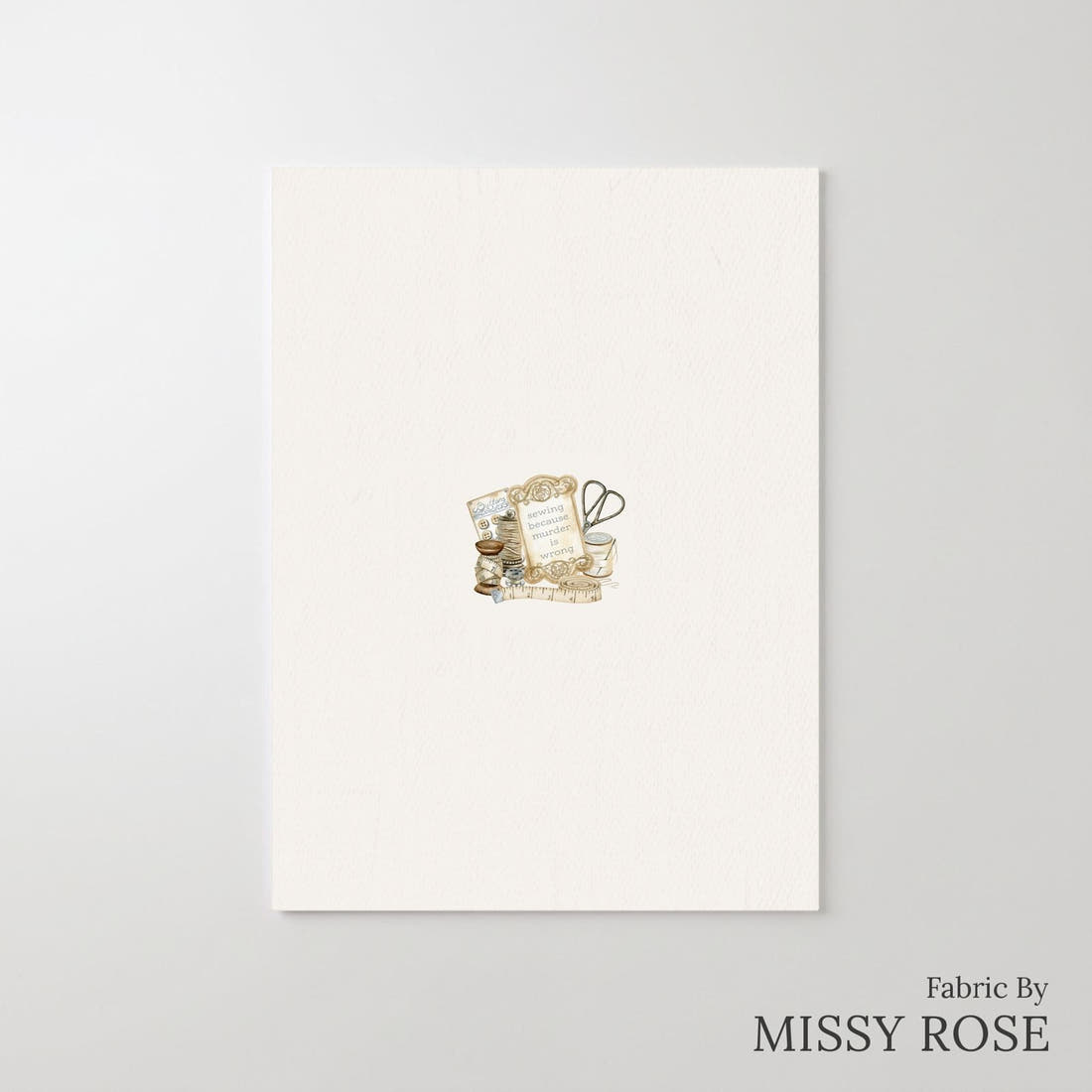 Design 1092 Sewing Panel – printed fabric panel with centred picture, custom printed to order | Fabric by Missy Rose
