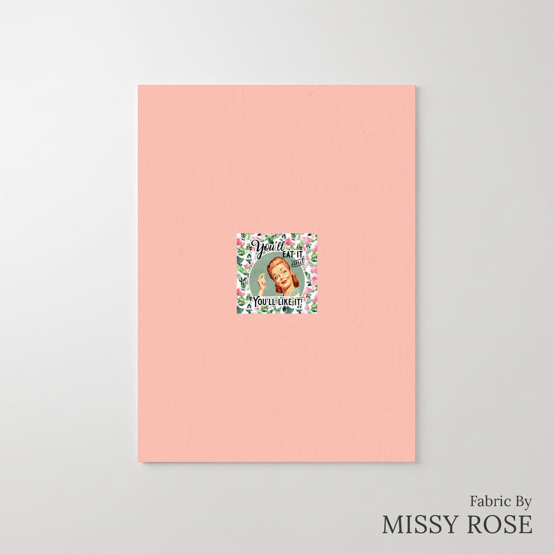 Design 1096 Cooking Panel – printed fabric panel with centred picture, custom printed to order | Fabric by Missy Rose
