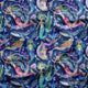 Design 1098 - Navy Mermaid Fabric