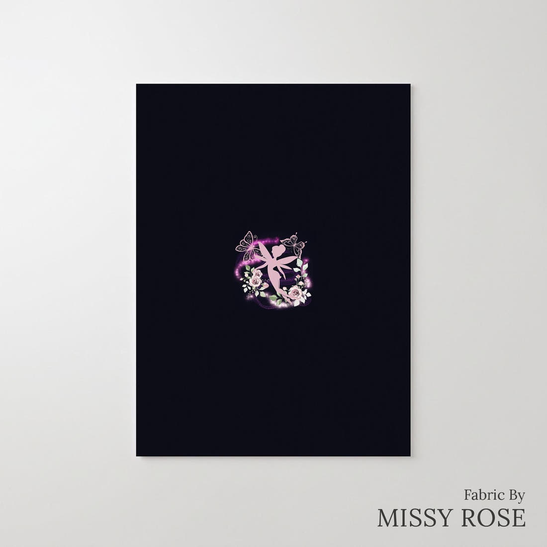 Design 1099 Fairy Panel – printed fabric panel with centred picture, custom printed to order | Fabric by Missy Rose