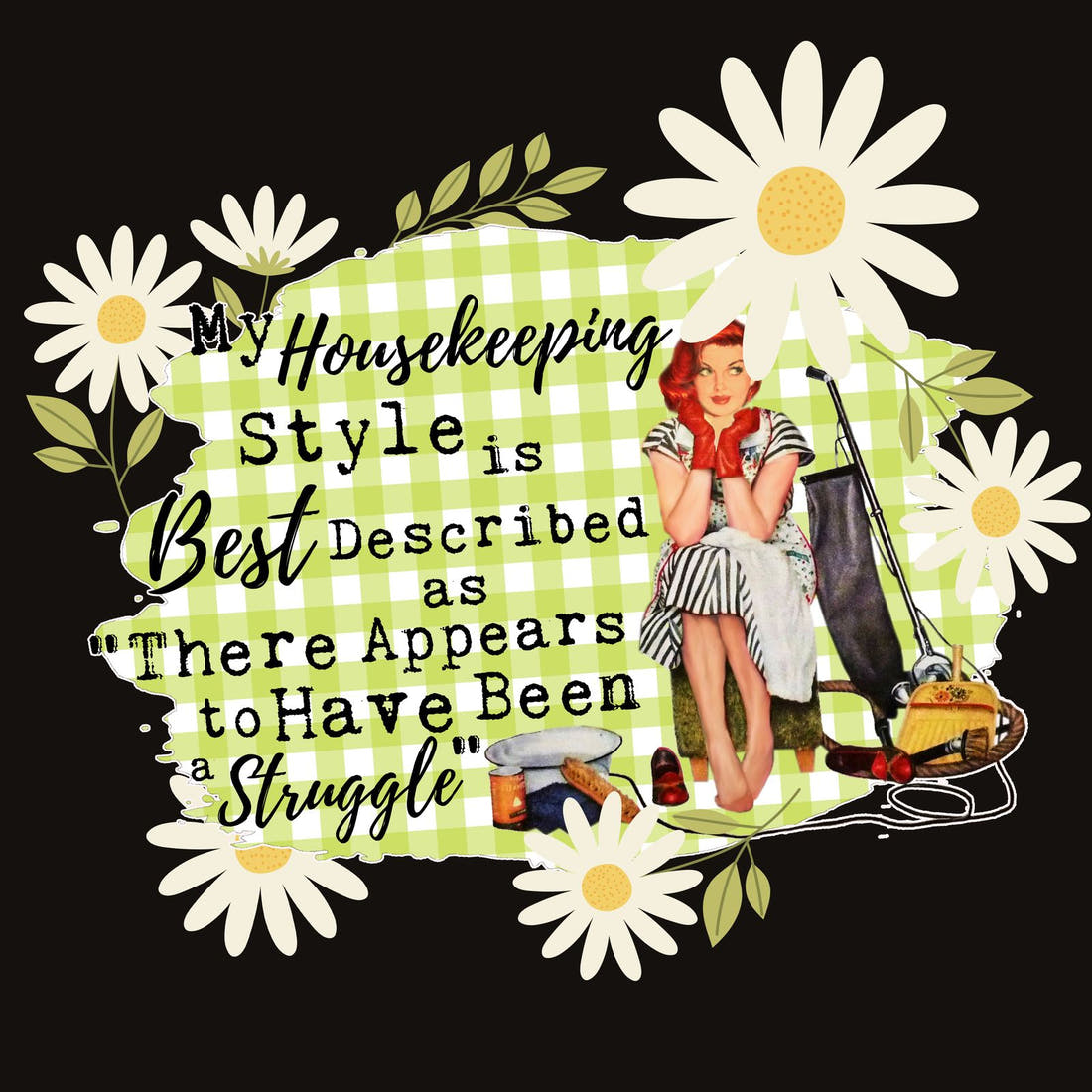 Design 1100 Housekeeper Panel – full artwork close-up of the printed picture | Fabric by Missy Rose