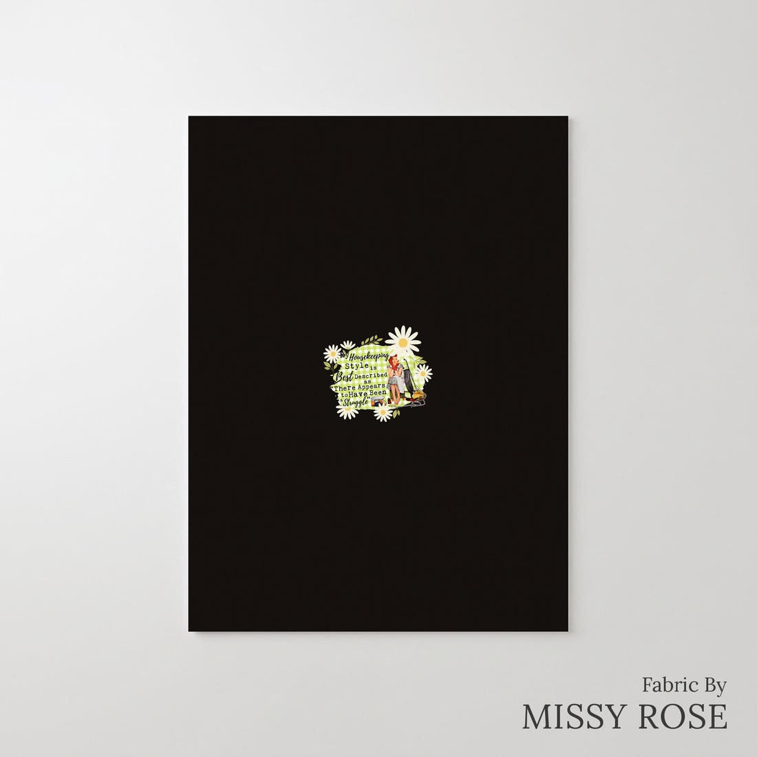 Design 1100 Housekeeper Panel – printed fabric panel with centred picture, custom printed to order | Fabric by Missy Rose