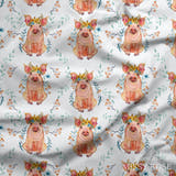 Design 1105 - Floral Pig Fabric