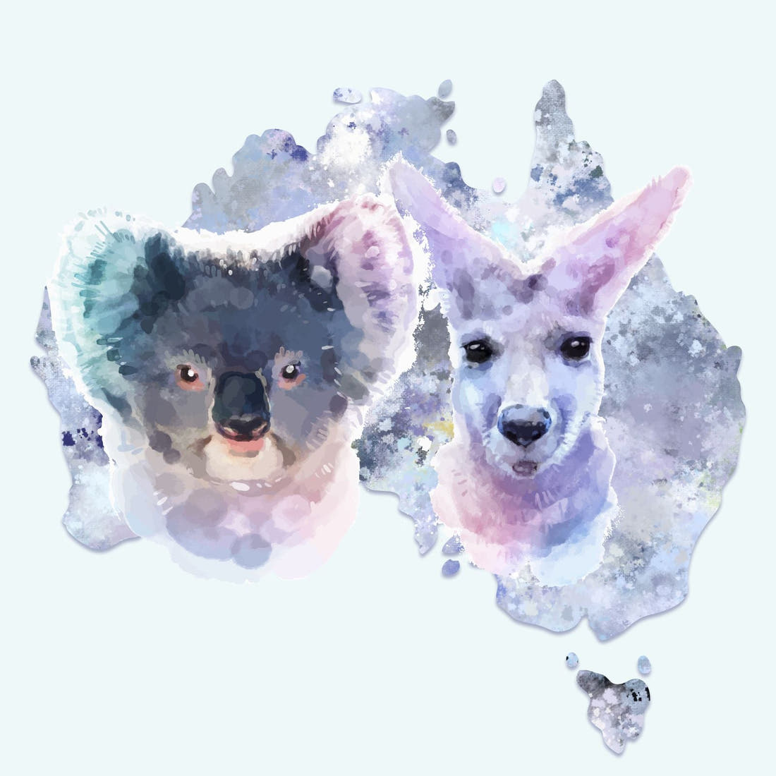 Design 1106 Australian Animals Panel – full artwork close-up of the printed picture | Fabric by Missy Rose